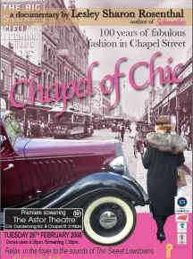 Flyer for premiere of movie Chapel of Chic