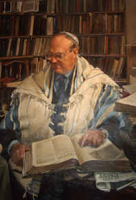 Churcher portrait of Rabbi John Levi